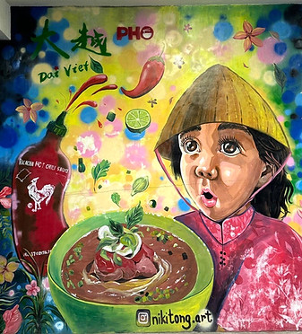 Mural at Dai Viet PHO Sha Tin