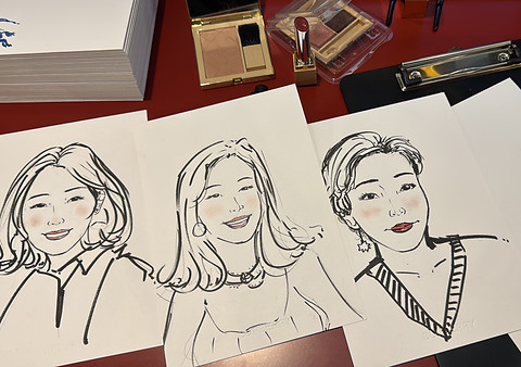 Live drawing portrait at Habrour City