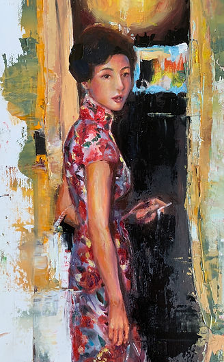 Lonesome 2020 oil on paper