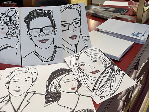 Live drawing at Habrour City