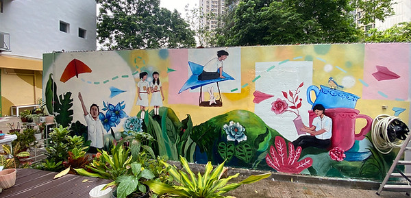 Mural at TWGH College 2023