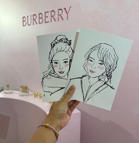Live drawing artwork at Upper House